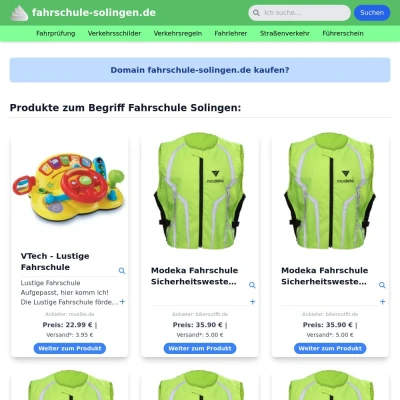 Screenshot fahrschule-solingen.de