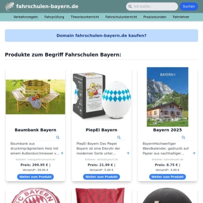 Screenshot fahrschulen-bayern.de