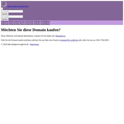 Screenshot fahrschulpreisvergleich.de