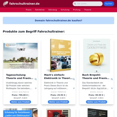 Screenshot fahrschultrainer.de