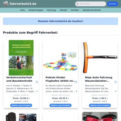 Screenshot fahrverbot24.de