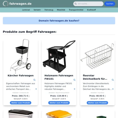 Screenshot fahrwagen.de