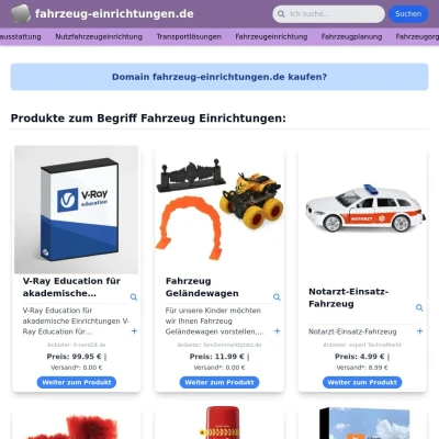 Screenshot fahrzeug-einrichtungen.de