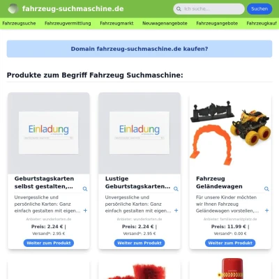 Screenshot fahrzeug-suchmaschine.de