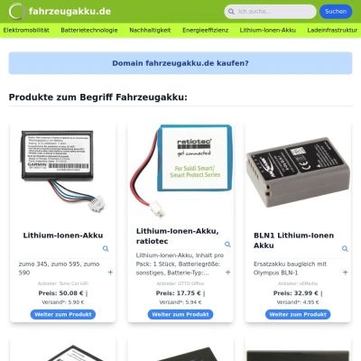 Screenshot fahrzeugakku.de