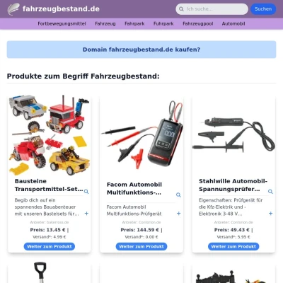 Screenshot fahrzeugbestand.de