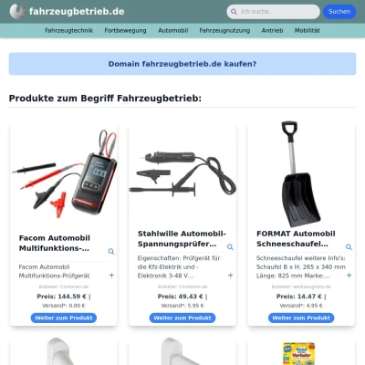 Screenshot fahrzeugbetrieb.de