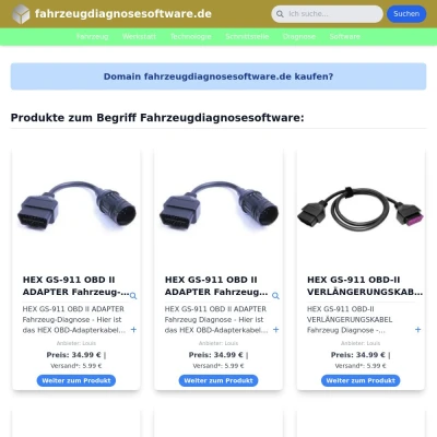 Screenshot fahrzeugdiagnosesoftware.de