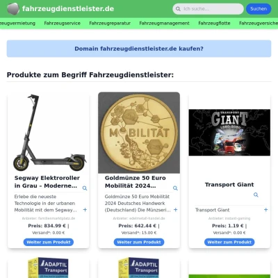 Screenshot fahrzeugdienstleister.de