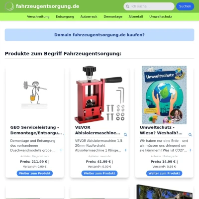 Screenshot fahrzeugentsorgung.de
