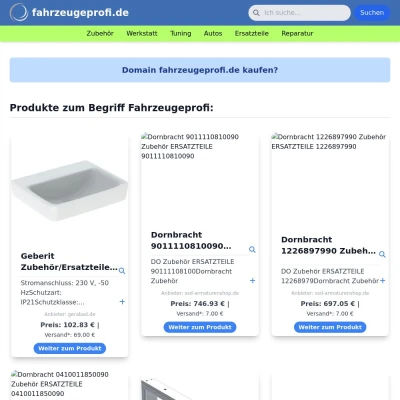 Screenshot fahrzeugeprofi.de