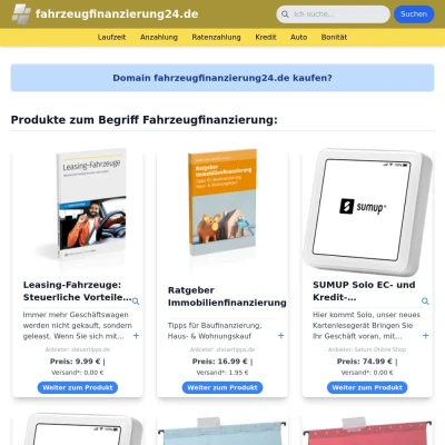 Screenshot fahrzeugfinanzierung24.de