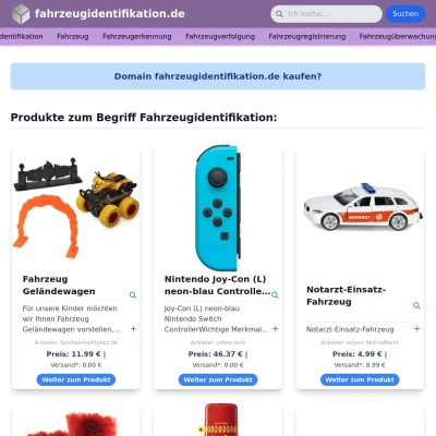 Screenshot fahrzeugidentifikation.de