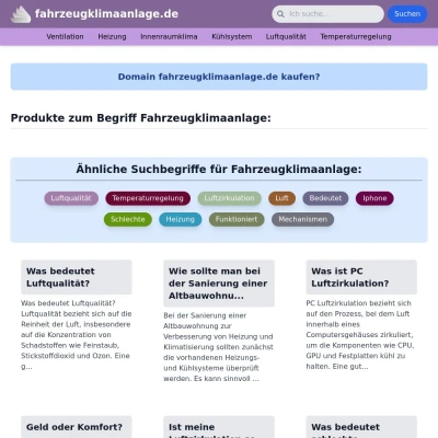 Screenshot fahrzeugklimaanlage.de