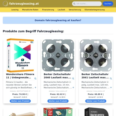 Screenshot fahrzeugleasing.at