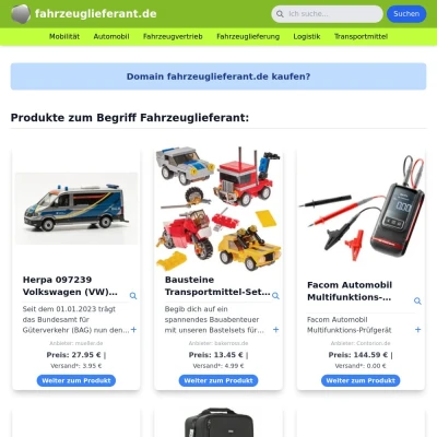 Screenshot fahrzeuglieferant.de