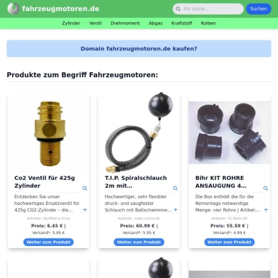 Screenshot fahrzeugmotoren.de