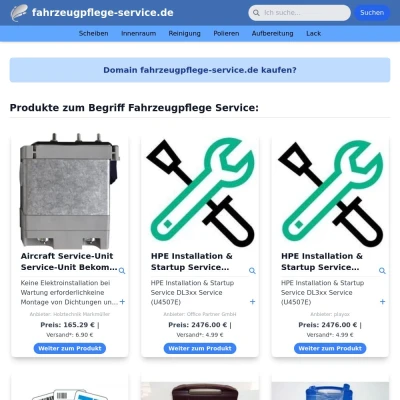 Screenshot fahrzeugpflege-service.de