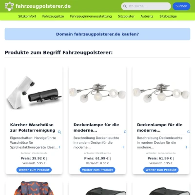 Screenshot fahrzeugpolsterer.de