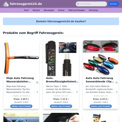 Screenshot fahrzeugpreis24.de