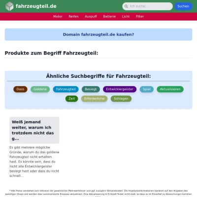 Screenshot fahrzeugteil.de