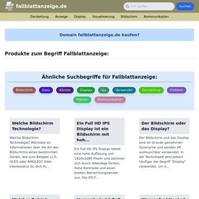 Screenshot fallblattanzeige.de