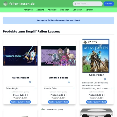 Screenshot fallen-lassen.de