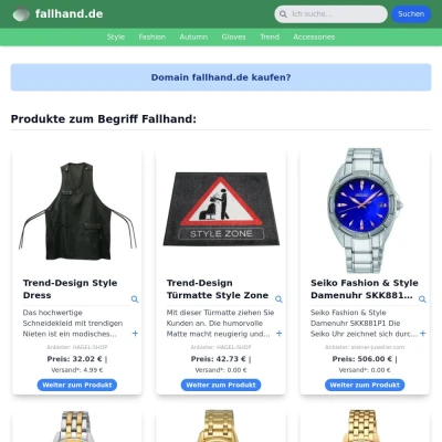 Screenshot fallhand.de