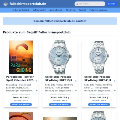 Screenshot fallschirmsportclub.de