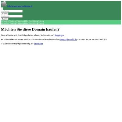 Screenshot fallschirmspringerausbildung.de