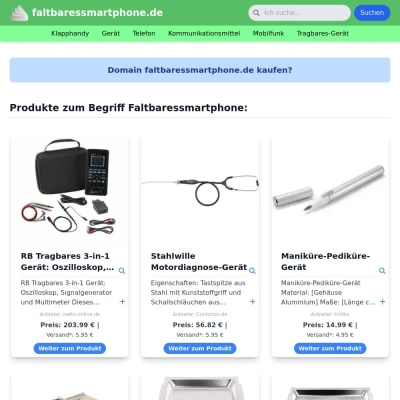 Screenshot faltbaressmartphone.de