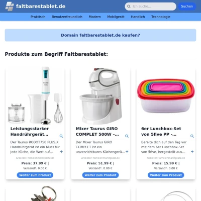 Screenshot faltbarestablet.de