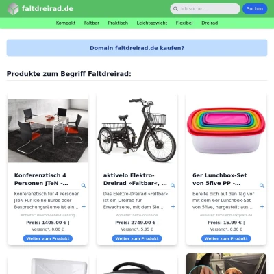 Screenshot faltdreirad.de