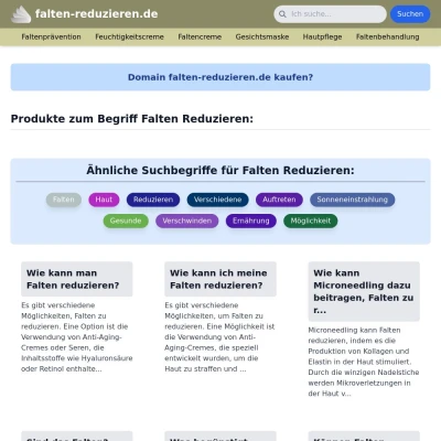 Screenshot falten-reduzieren.de