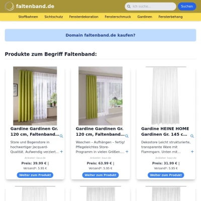 Screenshot faltenband.de