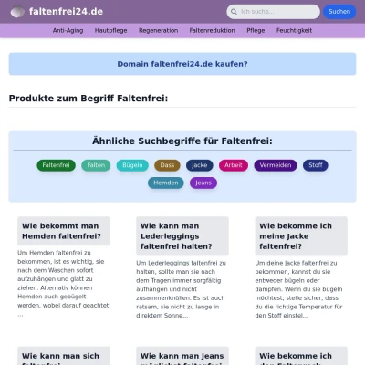 Screenshot faltenfrei24.de