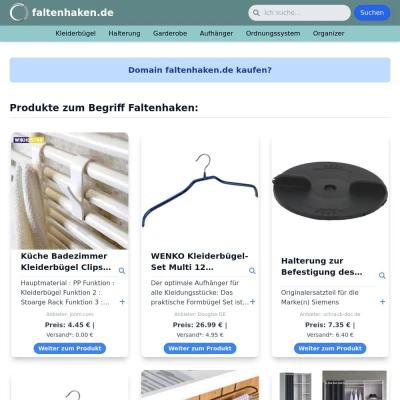 Screenshot faltenhaken.de