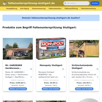 Screenshot faltenunterspritzung-stuttgart.de