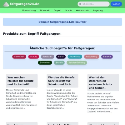 Screenshot faltgaragen24.de