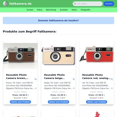 Screenshot faltkamera.de