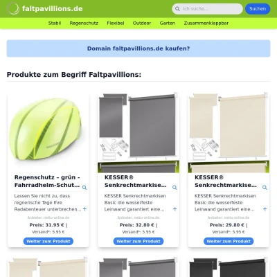 Screenshot faltpavillions.de