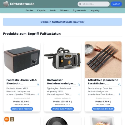 Screenshot falttastatur.de