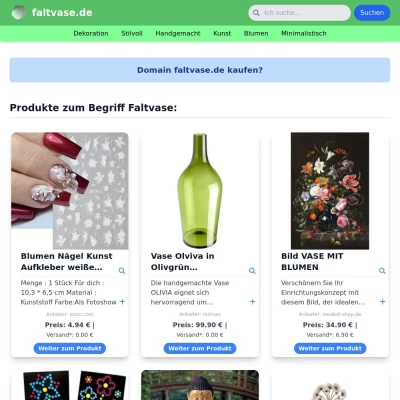 Screenshot faltvase.de