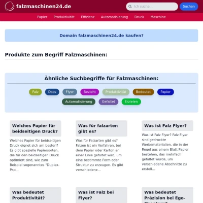 Screenshot falzmaschinen24.de