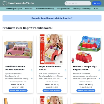 Screenshot familienauto24.de