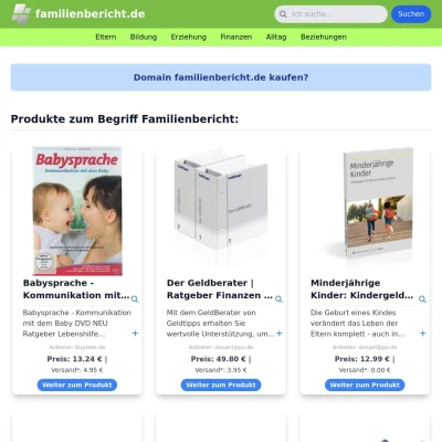 Screenshot familienbericht.de