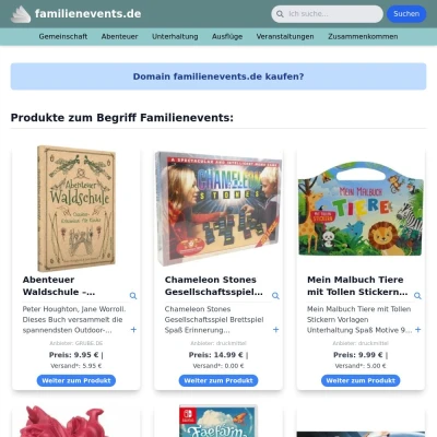 Screenshot familienevents.de