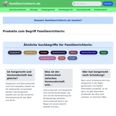 Screenshot familienrichterin.de