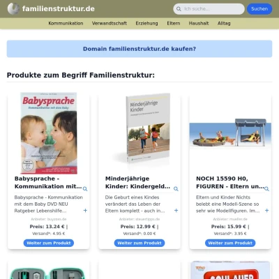 Screenshot familienstruktur.de