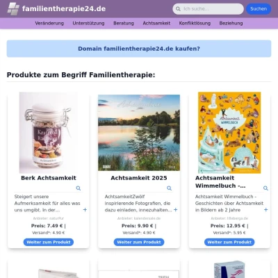 Screenshot familientherapie24.de